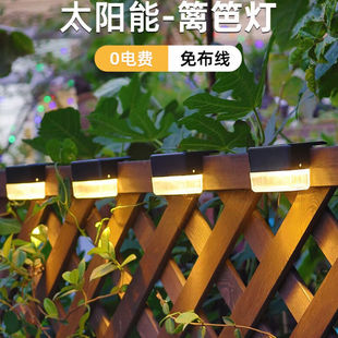 黛金太阳能台阶灯户外花园庭院灯，3led篱笆台阶楼梯，景观装饰壁灯方