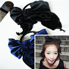 日本vivi韩国个性复古同款可爱绒布纯色蝴蝶，结发绳发饰丝绒发带潮