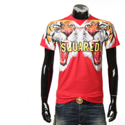 DSQUARED2 D2次方 男士虎头印花短袖圆领T恤 S74GD0966 S23009