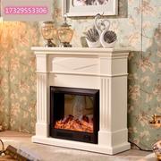 欧式壁炉电视柜 美式实木假火炉芯 家具取暖装饰白色壁炉