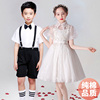 白色花童婚礼礼服儿童合唱服演出服女童蓬蓬裙生日儿童表演服装