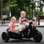儿童电动摩托车儿童三轮车大号宝宝双人可坐玩具童车双胞胎车