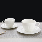 骨瓷咖啡杯北欧高颜值酒店餐厅复古罗马纯白杯碟子陶瓷餐具套装