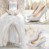 水晶鞋婚鞋女2023银色高跟鞋细跟婚纱鞋红色新娘鞋白色伴娘鞋