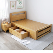 北欧实木床儿童1.2米1.5储物床抽屉收纳床单人床小户型气动高箱床