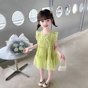 女童夏装连衣裙2023洋气儿童装，夏季韩版裙子女，宝宝甜美公主裙