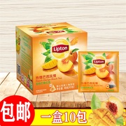 lipton立顿水果茶巴西蜜桃芒果红茶10包三角独立茶包立顿茶包果茶