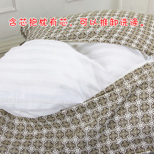 田园纯棉靠枕绗缝布艺沙发抱枕含芯办公室床头靠垫抱枕套含芯