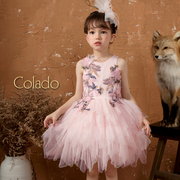 colado扣诺儿童夏季模特走秀比赛钢琴表演高端定制婚礼花童礼服