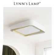 Lynn's立意 奶油风正方形吸顶灯北欧简约卧室书房极简led网红灯具
