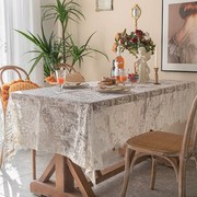 法式蕾丝复古桌布长方形餐桌盖布绣花白色高级感茶几垫ins风欧式