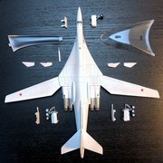 1:200比例合金，飞机俄罗斯tu160白天鹅，战略轰炸机成品金属模型