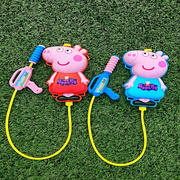儿童背包水小猪玩具抽拉式，喷水大容量打水仗小孩，宝宝戏水呲水