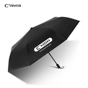 黑胶三折伞遮阳伞太阳伞，防晒防紫外线小黑伞，折叠黑胶晴雨两