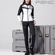 韩国PGNC佩吉酷羽毛球服折扣速干透气男女拼色块长袖套装