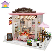 手工diy小屋模型礼物生日房子拼装屋，制作玩具女小智趣店创意建筑