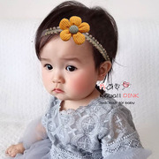 韩国手工花朵婴儿发带儿童女宝宝公主发饰，可爱女童头饰0-2岁头花