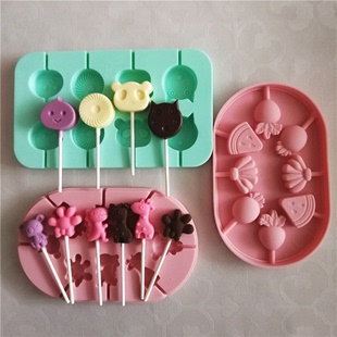 带盖棒棒糖奶酪棒模具食品级硅胶家用自制儿童巧克力diy手工模型