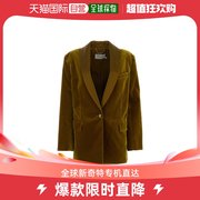 香港直邮ZIMMERMANN 女士深色绿色天鹅绒西装外套