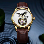 品牌手表男全自动机械表皮带商务瑞士陀飞轮真皮夜光国产腕表