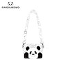 Pandamomo 大熊猫原创单肩 卡通可爱斜挎小方包 环保布包包 萌兰