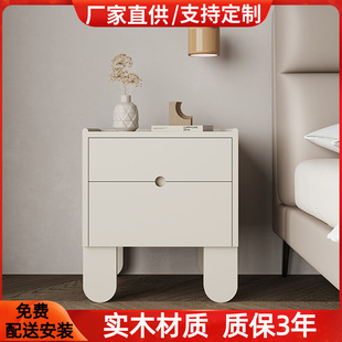 白色烤漆床头柜创意个性床边柜简约现代卧室抽屉柜斗柜储物柜