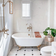 简约现代卫生间墙砖300x600鱼肚白，大理石瓷砖爵士白厕所(白厕所)防滑地砖
