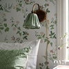 瑞典墙纸环保透气小碎花家用卧室客厅背景墙壁纸绿色护眼墙布