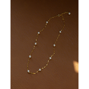 LLab 925银 波光粼粼满天星珍珠项链手链