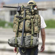俄罗斯小绿人战术背包，65l大容量户外行军迷彩背囊，防雨罩登山野营