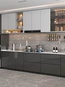 定制高端不锈钢整体橱柜定制 环保耐用金属钢制橱柜 整体厨房