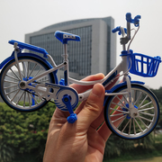 创意仿真合金自行车模型摆件，迷你金属山地单车玩具装饰品家居精致