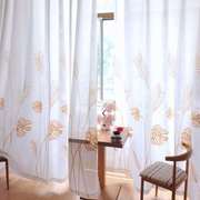 时尚窗帘绣花纱帘透光不透人，加厚窗纱客厅，遮光卧室北欧现代挂