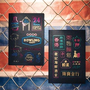 香港daycraft德格夫霓虹灯系列，a5横线笔记本子，横格记事本创意手账本怀旧礼物