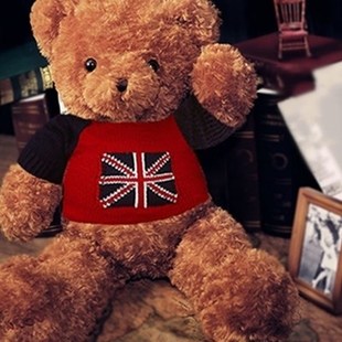 毛绒玩具熊美国(熊美国)泰迪熊，公仔1.6米抱抱熊，女生日礼物超大号玩偶棕色
