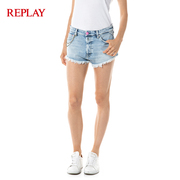 replay牛仔短裤，女士超短磨边roselabelpack系列