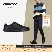 geox杰欧适男鞋2024年春夏，纯色商务系带舒适休闲皮鞋u363qa