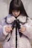 SHUU&WU原创香芋紫毛绒保暖甜美冬季蝴蝶结少女毛毛外套纯色皮草