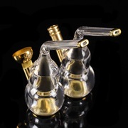 玻璃水烟壶黄铜有机玻璃烟袋烟斗袋，透明卷烟烟丝，过滤两用水烟斗