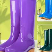 高档高筒雨鞋女时尚防水防滑雨靴中筒女士水鞋胶鞋成人水靴子