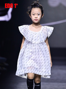 edo1一度童装夏女童(夏女童)原创设计连衣裙儿童学院风公主范连身(范连身)裙