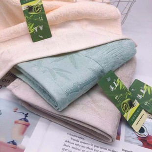溪美竹纤维毛巾抗菌面巾加厚柔软成人毛巾，竹炭吸湿抗菌
