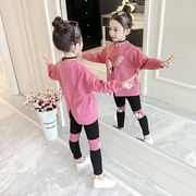 女童套装2020春装洋气网红中大童时髦韩版两件套卫衣裙裤潮衣