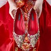 秀禾鞋婚鞋女2020中式敬酒鞋红色结婚高跟鞋细跟秀禾服新娘xi