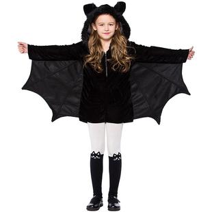 万圣节服装女童蝙蝠服装cosplay儿童舞台演出服舞会派对装定制