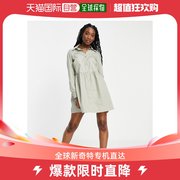 香港直邮潮奢 ASOS 女士设计棉质迷你罩衫式衬衫式连衣裙(卡其色)