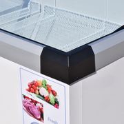 平面岛柜卧式冰柜大容量冰柜冷冻柜，玻璃拉门冷柜保鲜冷藏柜岛