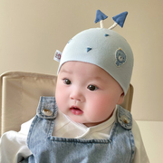 婴儿帽子春秋款胎帽新生儿宝宝帽纯棉0-3个月男女宝宝套头帽可爱
