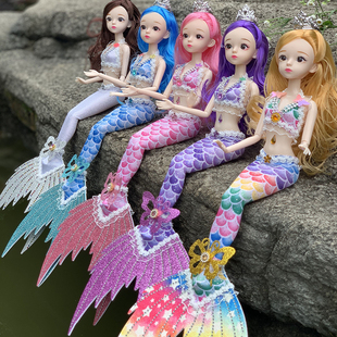 美人鱼公主蓝色小魔仙娃娃，儿童女孩网红手工，玩偶生日礼物玩具