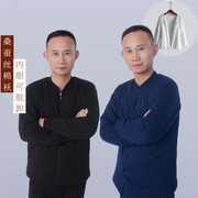 桑蚕丝棉袄冬装，中老年棉衣男士加厚保暖衣，可脱卸内胆